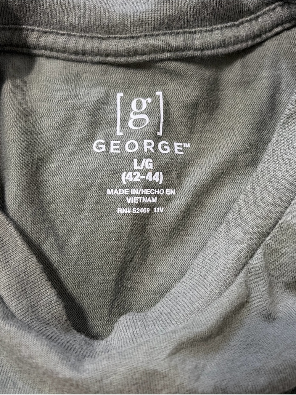 George Olive Green Long Sleeve Crew Neck Shirt - Picture 2 of 2